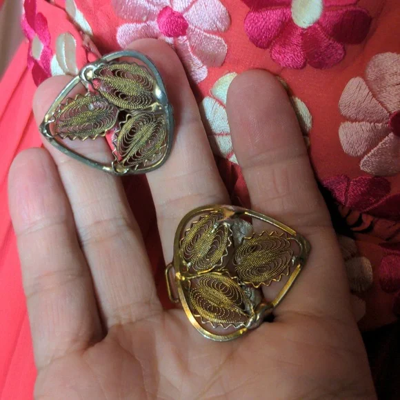 Vintage 60s Pink Embroidered Daisy Maxi Dress Bishop Sleeves XS/Small - Picture 13 of 13